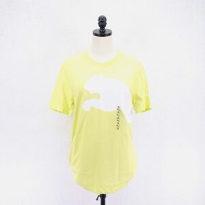 NEW Puma -Small- Green Puma‎ Print Short Sleeve Crew Neck T-Shirt Men's